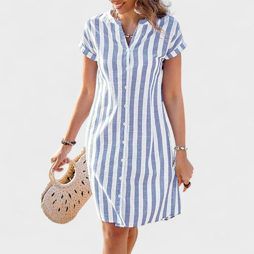 Ana | Elegantes gestreiftes Sommerkleid