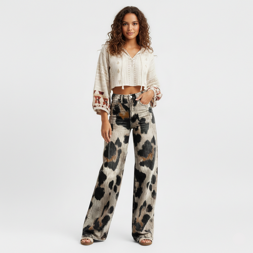 Beatriz | Boho-Vintage-Hose mit hoher Taille