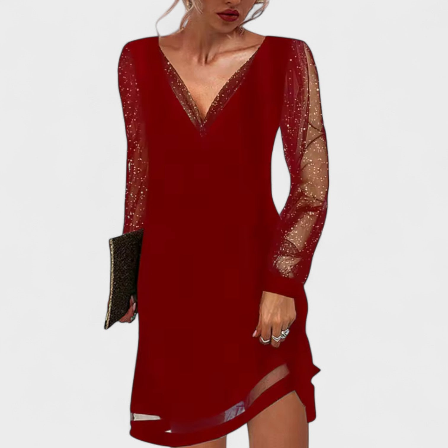 Matilde | Elegantes Kleid mit transparenten Ärmeln