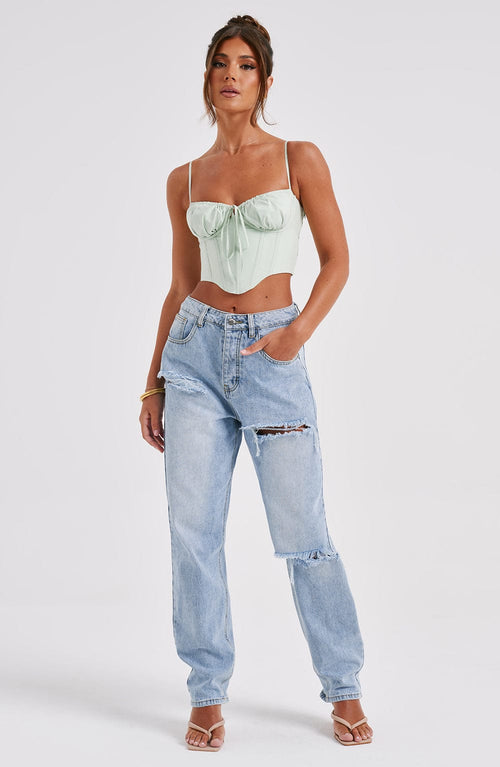 Andreia | Oversize Jeanshose Blau